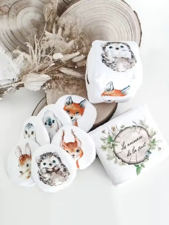 Cube de rangement animaux de la foret –